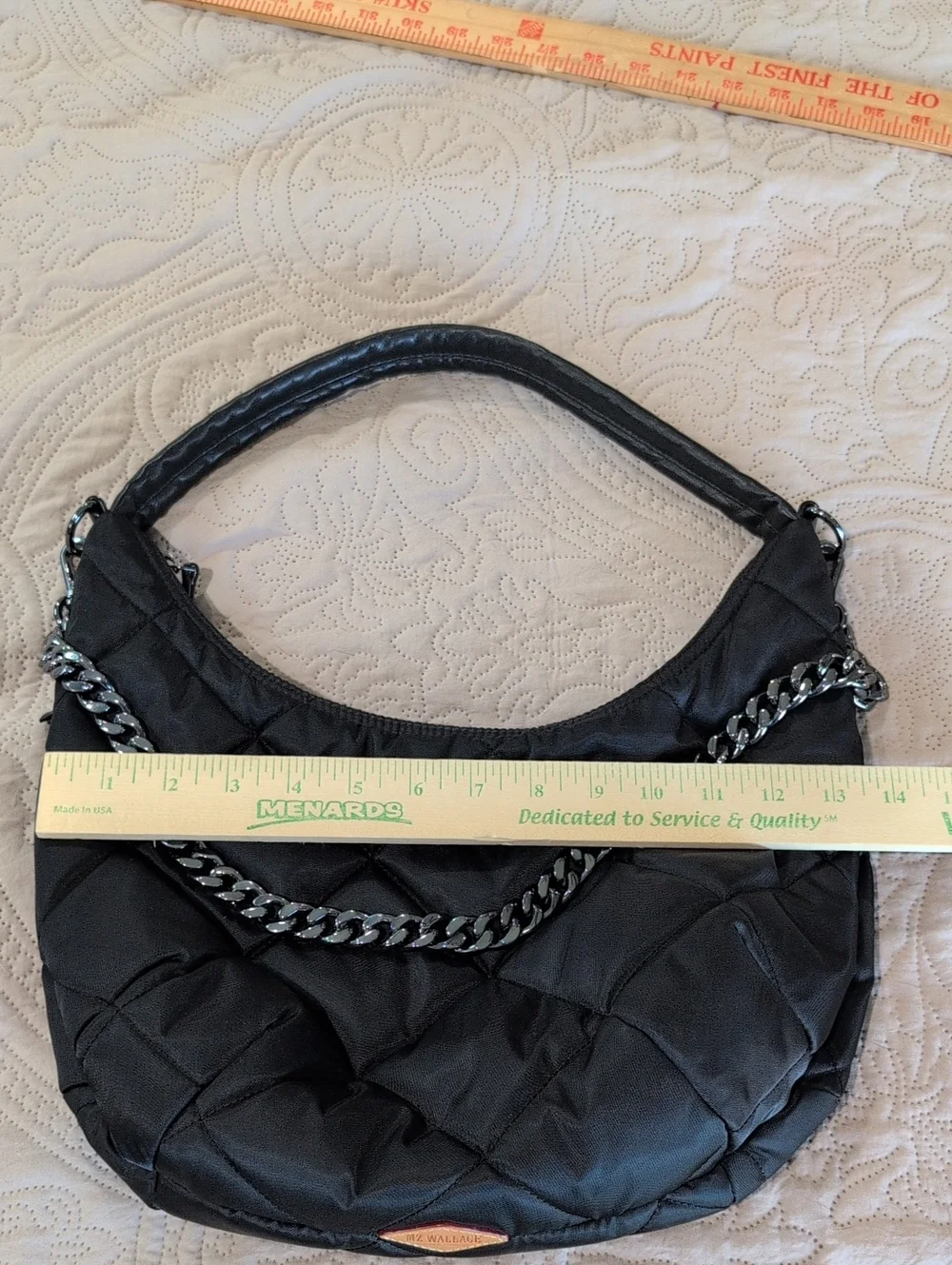 MZ Wallace Madision Shoulder Bag Black/Gunmetal